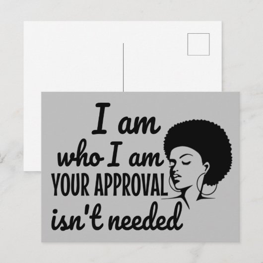 Black Queen Afro African American Briefkaart (Voorkant / Achterkant)