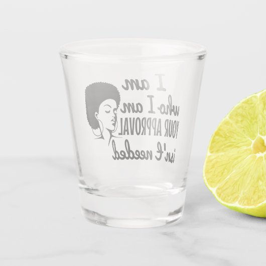 Black Queen Afro African American Shot Glas (Achterkant)