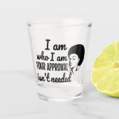 Black Queen Afro African American Shot Glas (Voorkant)