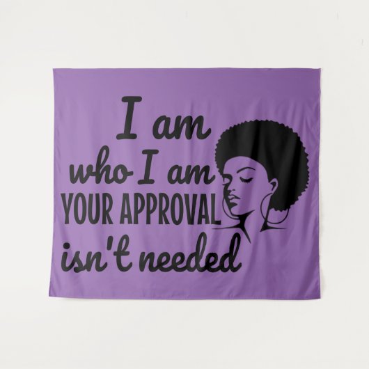 Black Queen Afro African American Wandkleed (Voorkant (horizontaal))