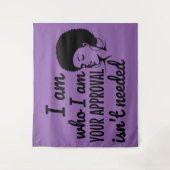 Black Queen Afro African American Wandkleed (Voorkant)