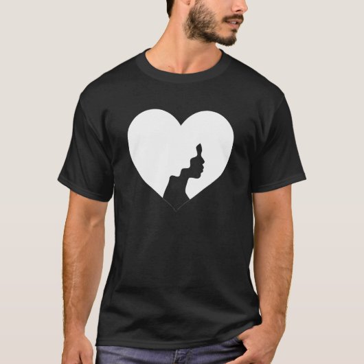 Black Queen Afro Heart Girl Magic Melanin Man Wome T-shirt (Voorkant)