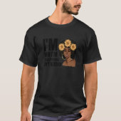 Black Queen Afro Lady African American Curl T-shirt (Voorkant)