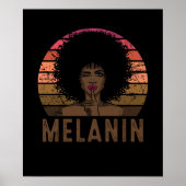 Black Queen Afro Melanin Poster (Voorkant)