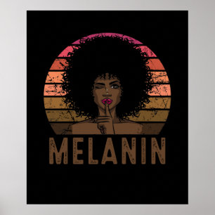 Black Queen Afro Melanin Poster