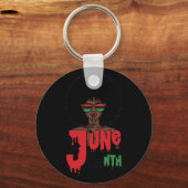 Black Queen Afro Unapologetisch Dope Melanin Sleutelhanger (Voorkant)