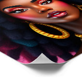 Black queen, afrocentric, blacknificent, woman, me poster (Hoek)