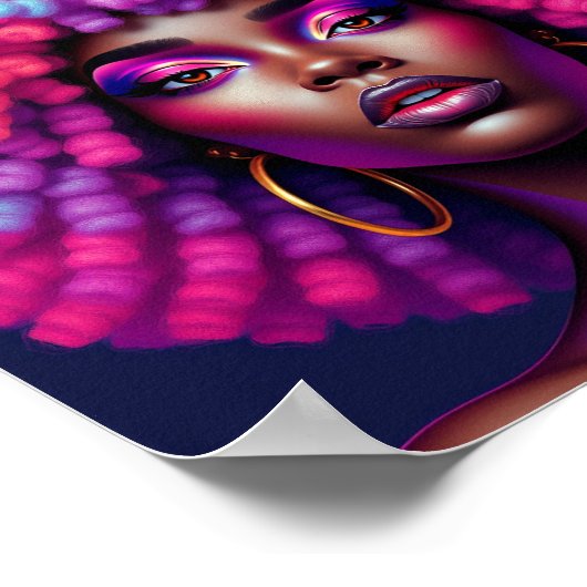 Black queen, afrocentric, blacknificent, woman, me poster (Hoek)