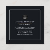 Black Queen Beauty Mode Square Visitekaartje (Achterkant)