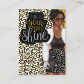 Black Queen Beauty Mode Square Visitekaartje (Voorkant)