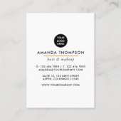 Black Queen Beauty Mode Square Visitekaartje (Achterkant)