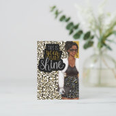 Black Queen Beauty Mode Square Visitekaartje (Staand voorkant)