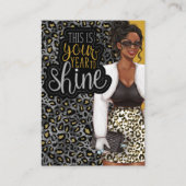 Black Queen Beauty Mode Square Visitekaartje (Voorkant)