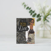 Black Queen Beauty Mode Square Visitekaartje (Staand voorkant)