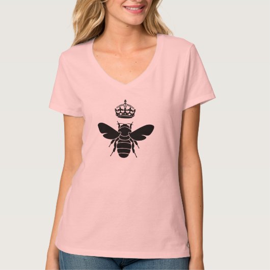 Black Queen Bee Logo... Ben je een koningin? T-shirt (Voorkant)