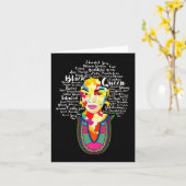 Black Queen Black History Maand African American A Kaart (Gele Bloem)