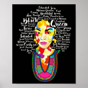 Black Queen Black History Maand African American A Poster