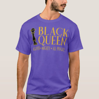 Black Queen Chess Piece Gold Africa T-shirt