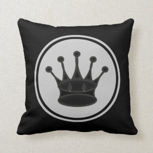 Black Queen Chess Piece Kussen