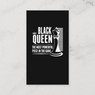 Black Queen Chess Piece Proud Black Women Visitekaartje