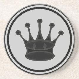 Black Queen Chess Piece Zandsteen Onderzetter