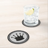 Black Queen Chess Ronde Kartonnen Onderzetter (Insitu)