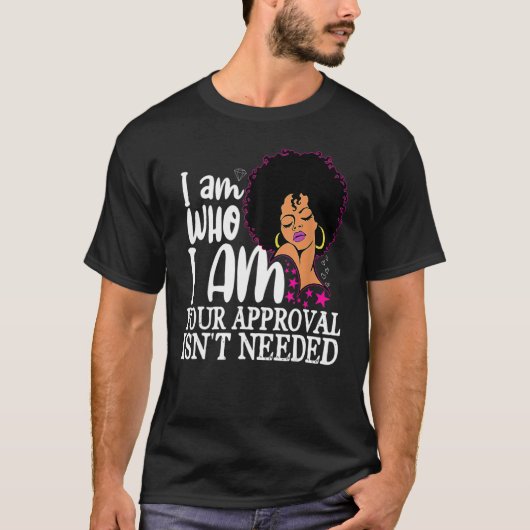 Black Queen Curly Natural Afro African American Wo T-shirt (Voorkant)