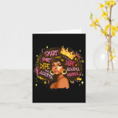 Black Queen Dripng Afro Melanin Black History Mont Kaart (Gele Bloem)