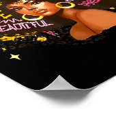 Black Queen Dripng Afro Melanin Black History Mont Poster (Hoek)