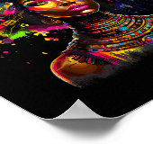 Black Queen Dripng Afro Melanin Black History Mont Poster (Hoek)