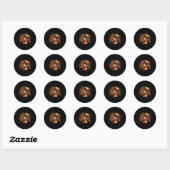 Black Queen Dripng Afro Melanin Black History Mont Ronde Sticker (Vel)
