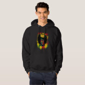 Black Queen Dripping BHM Pride Afro American Woman Hoodie (Voorkant volledig)