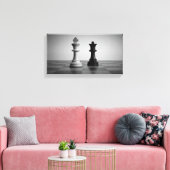 Black Queen en White King Artistic Photo Canvas Afdruk (Insitu (Woonkamer))