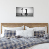 Black Queen en White King Artistic Photo Canvas Afdruk (Insitu (Slaapkamer))