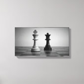 Black Queen en White King Artistic Photo Canvas Afdruk (Voorkant)