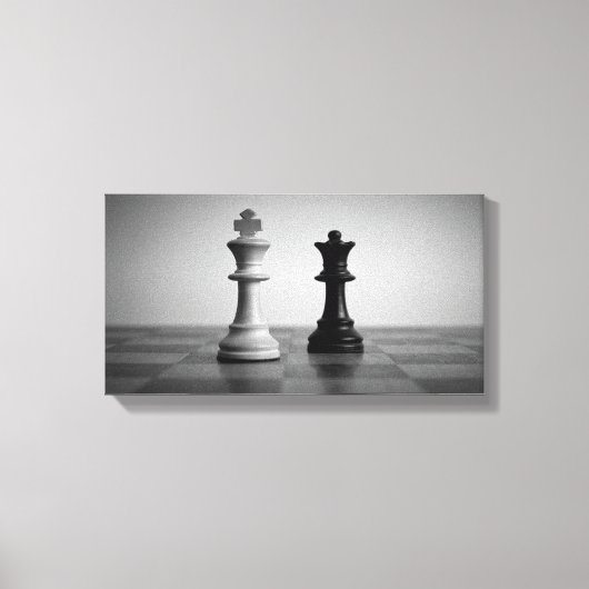 Black Queen en White King Artistic Photo Canvas Afdruk (Voorkant)