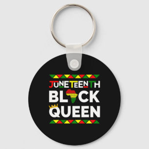 Black Queen Freedom Day 19 juni 1865 Vrouwen Sleutelhanger