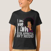 Black Queen Gifts Curly Natural Afro African Ameri T-shirt (Voorkant)