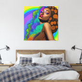 Black Queen Goddess Sista Women Melanin Sista Afro Canvas Afdruk (Insitu (Slaapkamer))