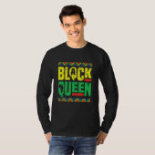 Black Queen History Month African American Pride C T-shirt (Voorkant volledig)