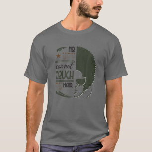 Black Queen Lady African American Curly Nat T-shirt