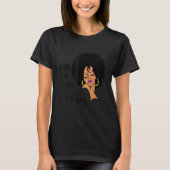 Black Queen Lady American Dames Curly Natural Afr T-shirt (Voorkant)