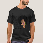 Black Queen Lady Curly Natural Afro African Americ T-shirt (Voorkant)