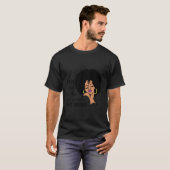Black Queen Lady Curly Natural Afro African Americ T-shirt (Voorkant volledig)