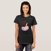 Black Queen Lady Curly Natural Afro African Americ T-shirt (Voorkant volledig)
