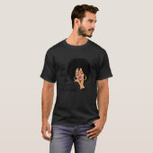 Black Queen Lady Curly Natural Afro African Americ T-shirt (Voorkant volledig)