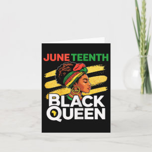 Black Queen Magic Juneteenth Month Afro Hair Melan Kaart