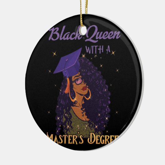 Black Queen Masters Degree Afstuderen Keramisch Ornament (Links)