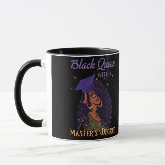 Black Queen Masters Degree Afstuderen Mok (Links)