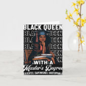 Black Queen Masters Degree Afstuderen Opgeleide Me Kaart (Gele Bloem)